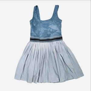 All In Motion Grey tie dye tennis dress with shorts and stripe waistband Size XS